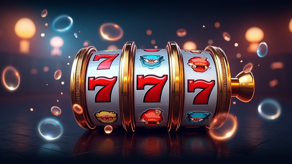 Snelle slots met uitbetalingslijnen en thematische iconen in een donkere casino-setting